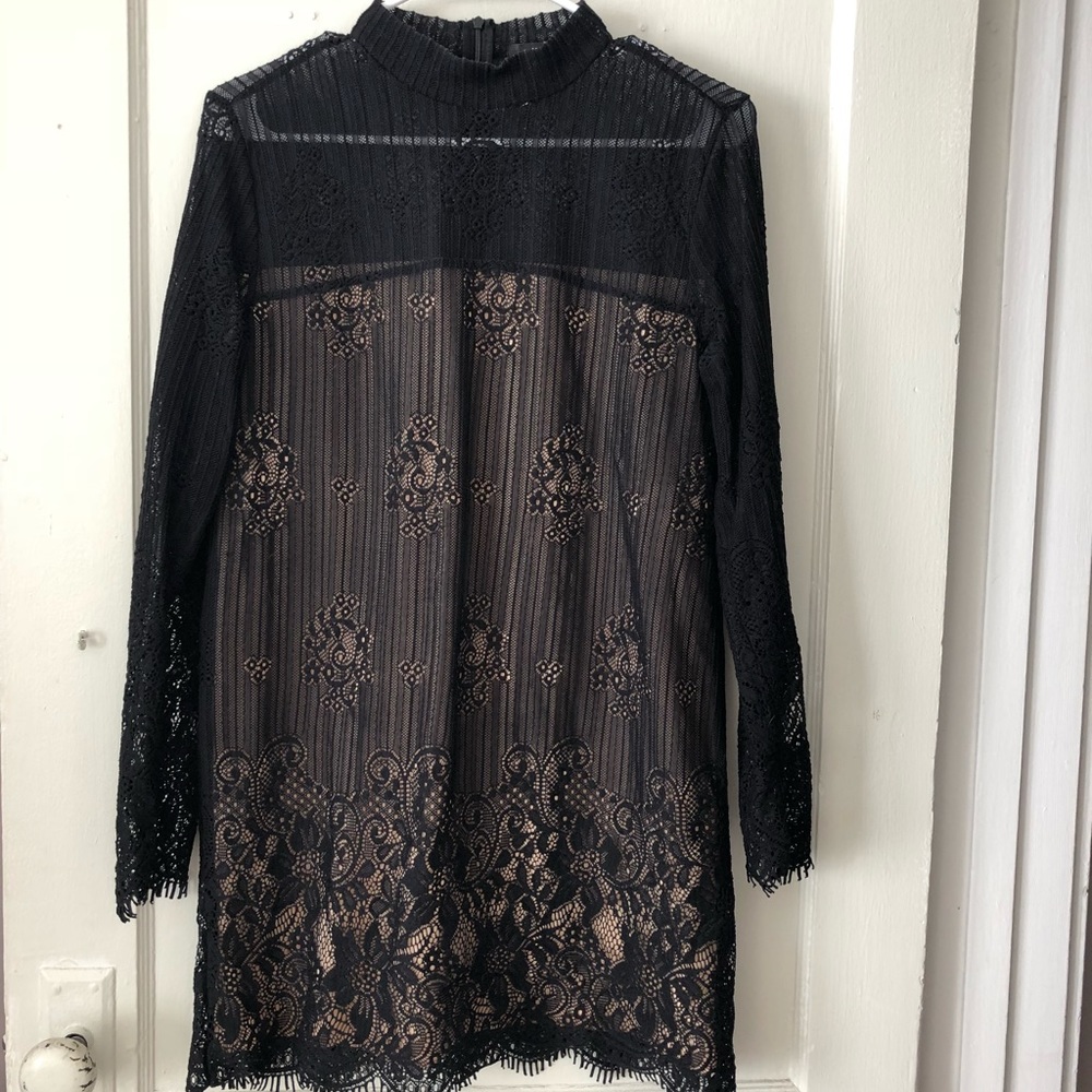 Forever 21 Black Lace Sheath Dress